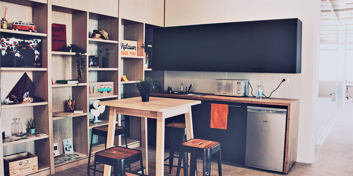 Hiptown - Location Bureau - Bordeaux Euratlantique - 33800 - espace cuisine, détente