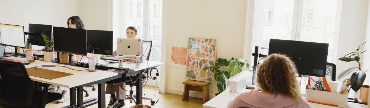Team in an office evaluating the real cost of workspace for 10 or more people